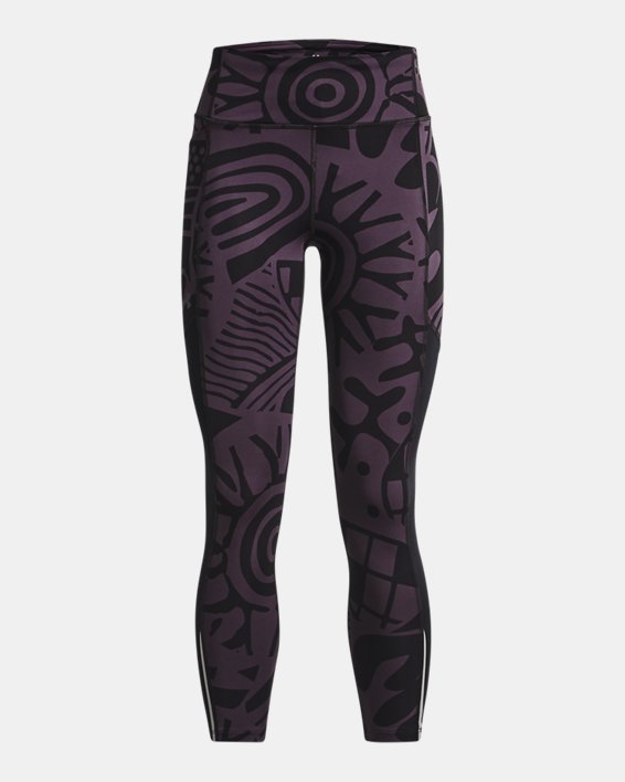 Women's UA Launch Printed Ankle Tights in Purple image number 6